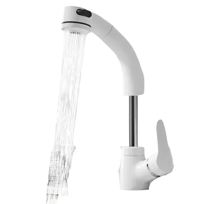 Flexible Kitchen Sink Faucet Extended Reach Mixer Tap Ergonomic Handle