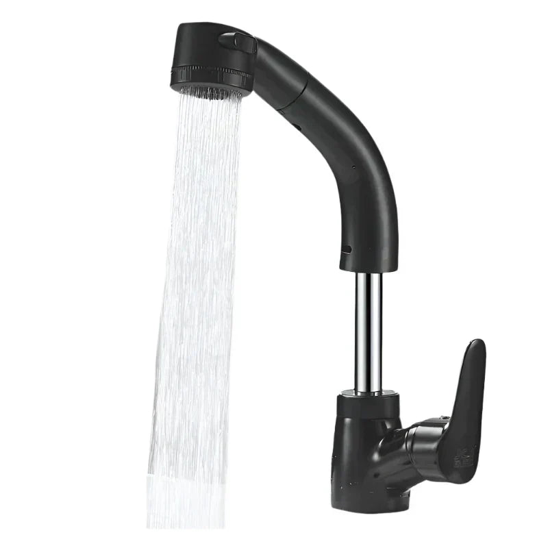 Flexible Kitchen Sink Faucet Extended Reach Mixer Tap Ergonomic Handle