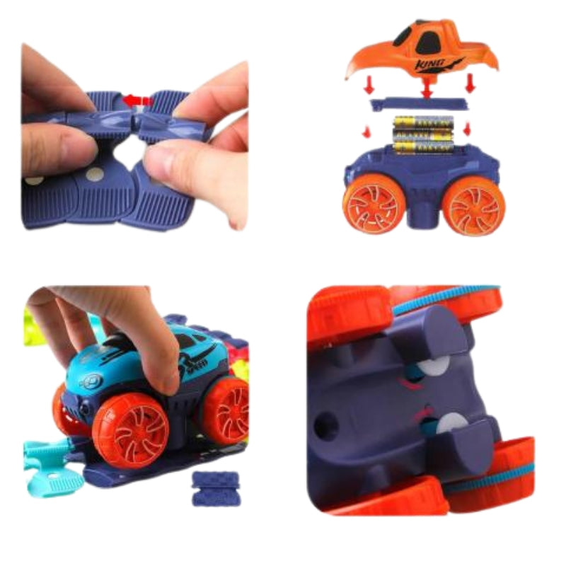 Flexible LED Race Track Set with Custom Layout and Light Up Car