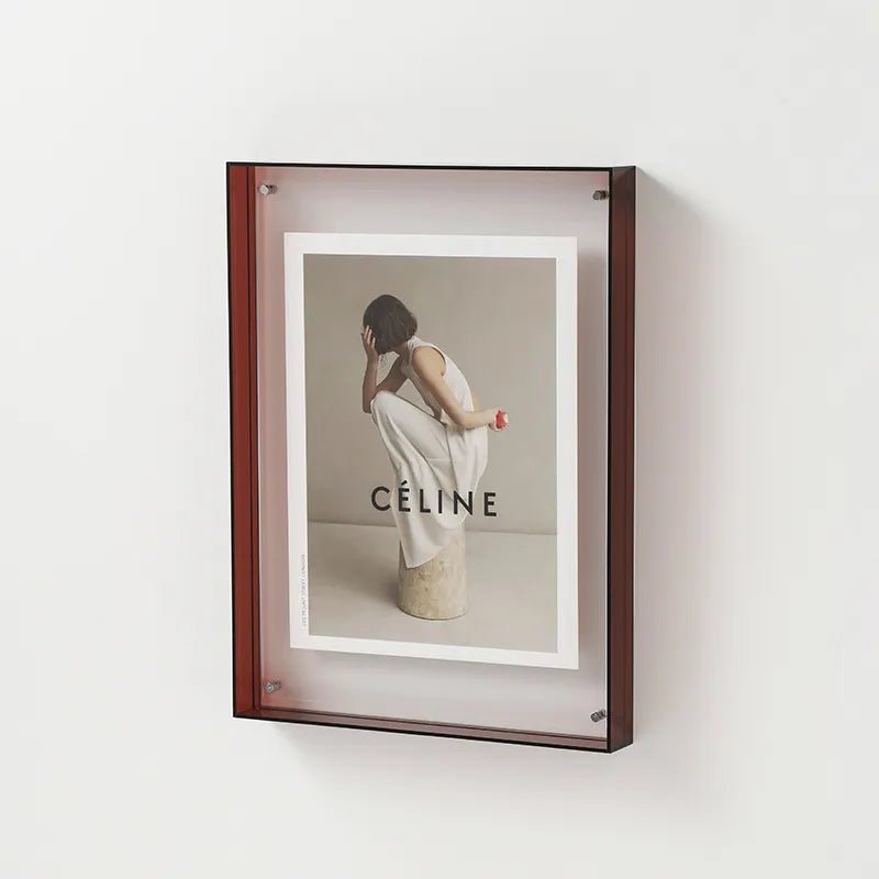 Floating Acrylic Picture Frame Frameless Transparent Display