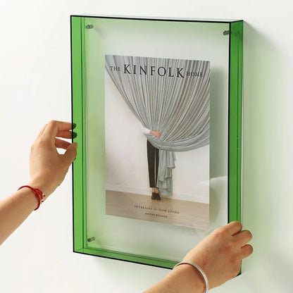 Floating Acrylic Picture Frame Frameless Transparent Display