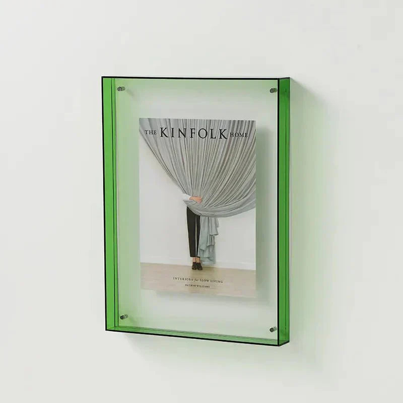 Floating Acrylic Picture Frame Frameless Transparent Display