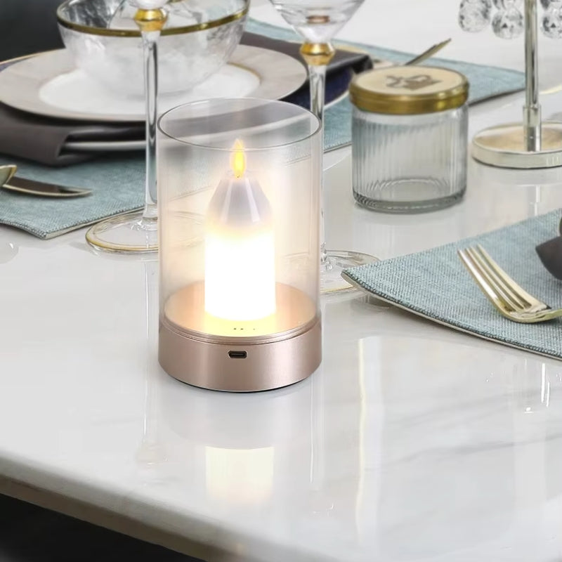 Floating Flame Effect Candle Lamp Touchless Sensor Modern Table Light