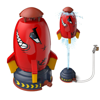 Flying Rocket Water Sprinkler with Rotating Spray Jets and Floating Hover Nozzle for Outdoor Garden Lawn Play