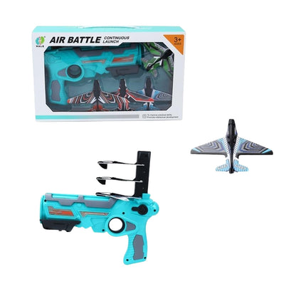 Foam Airplane Launcher Toy with Glider and Loop Flight Modes Outdoor Flying Game