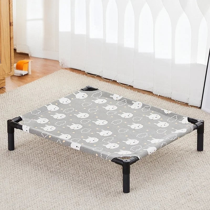 Foldable Elevated Pet Bed Washable Cover Portable Cat Dog Travel Cot