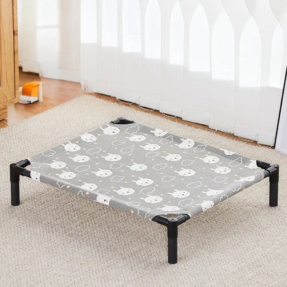 Foldable Elevated Pet Bed Washable Cover Portable Cat Dog Travel Cot