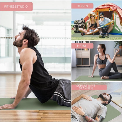 Foldable Non Slip Yoga Mat Compact Portable Exercise Mat for Yoga Pilates Workout Training