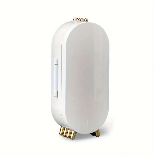 Foldable Oval Jewelry Organizer Travel Storage Case
