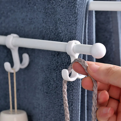Foldable Rotating Wall Towel Rack Space-Saving Multi-Arm Drying Shelf