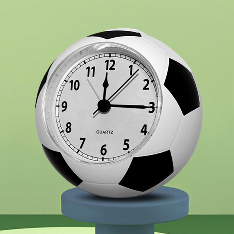 Football Inspired Analog Alarm Clock Sports Dial Display Compact Bedside Desk Clock