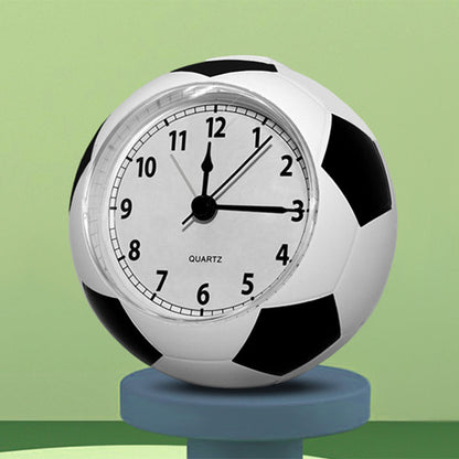 Football Inspired Analog Alarm Clock Sports Dial Display Compact Bedside Desk Clock