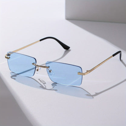 Frameless Stylish Sunglasses Lightweight UV Protection Luxury Look