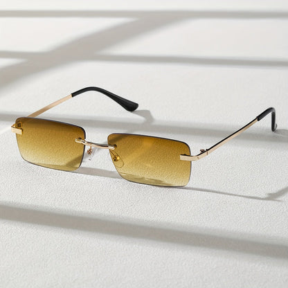 Frameless Stylish Sunglasses Lightweight UV Protection Luxury Look