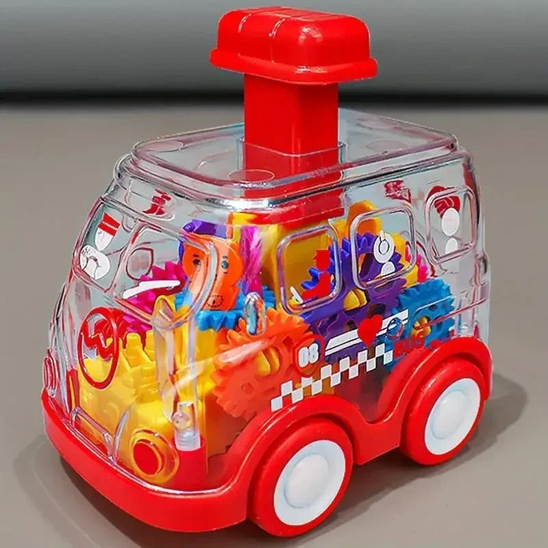 Friction Powered Gear Car Toy With Visible Moving Gears And Push And Go Action For Kids