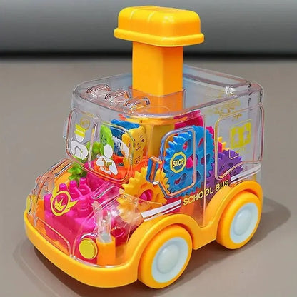 Friction Powered Gear Car Toy With Visible Moving Gears And Push And Go Action For Kids