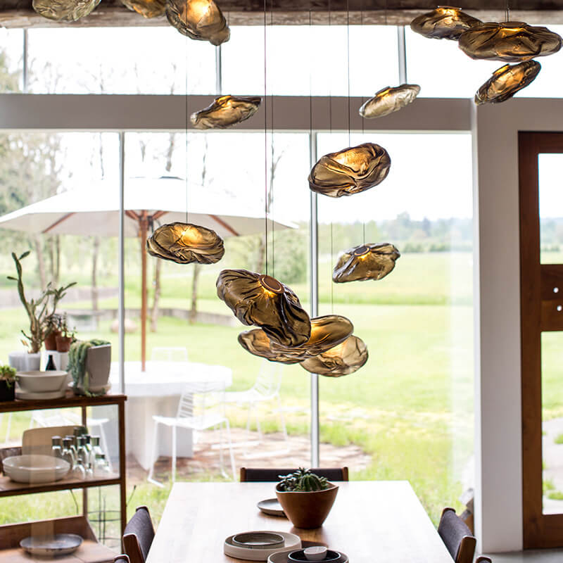 Glass Pendant Light Cloud Design Modern Hanging Ceiling Lamp
