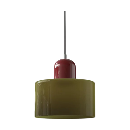 Glass Pendant Light Elegant Cylindrical Hanging Lamp for Cozy Living Spaces