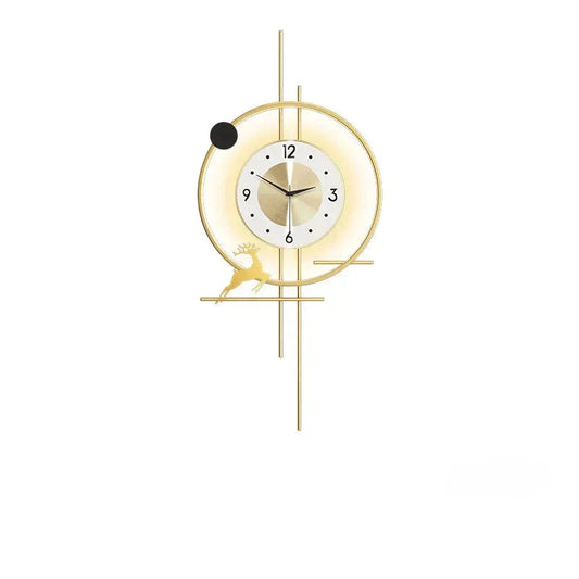 GlimmerClock - Modern Elegant Wall Clock with Gold Accent Design
