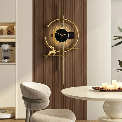 GlimmerClock - Modern Elegant Wall Clock with Gold Accent Design