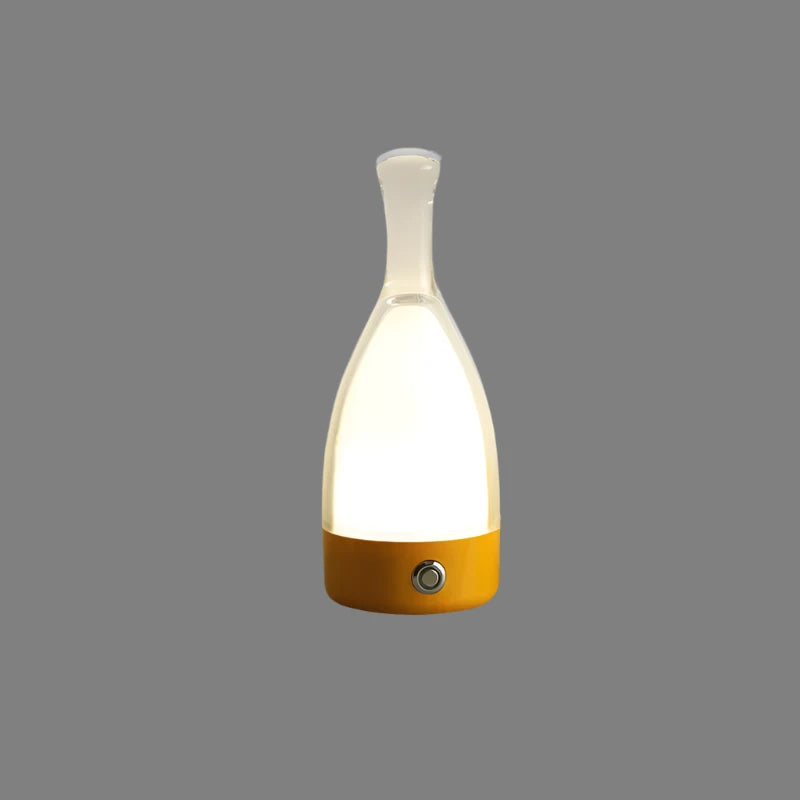 GlowBottle Elegant Bottle Lamp – Rechargeable LED Mood Light
