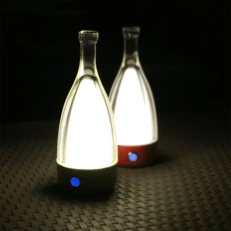GlowBottle Elegant Bottle Lamp – Rechargeable LED Mood Light