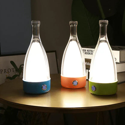 GlowBottle Elegant Bottle Lamp – Rechargeable LED Mood Light