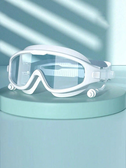 HD Waterproof Swimming Goggles Set Anti Fog with Silicone Swim Cap for Men and Women