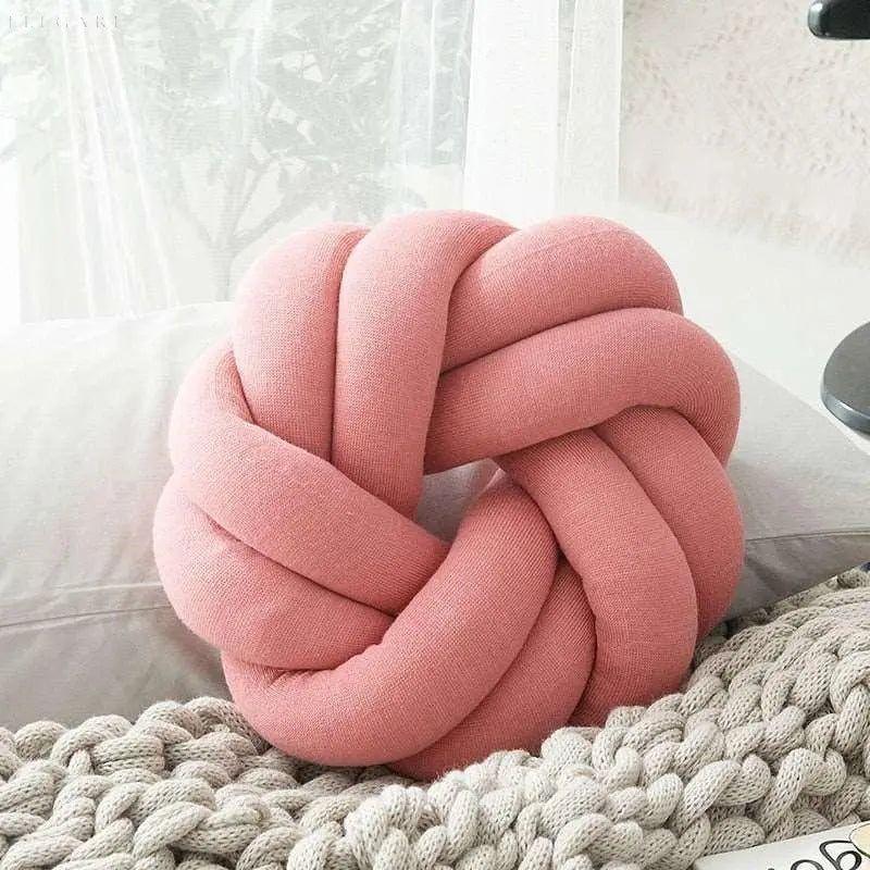 Hand Knotted Round Cushion Ergonomic Support Pillow Decorative Memory Foam Seat Cushion