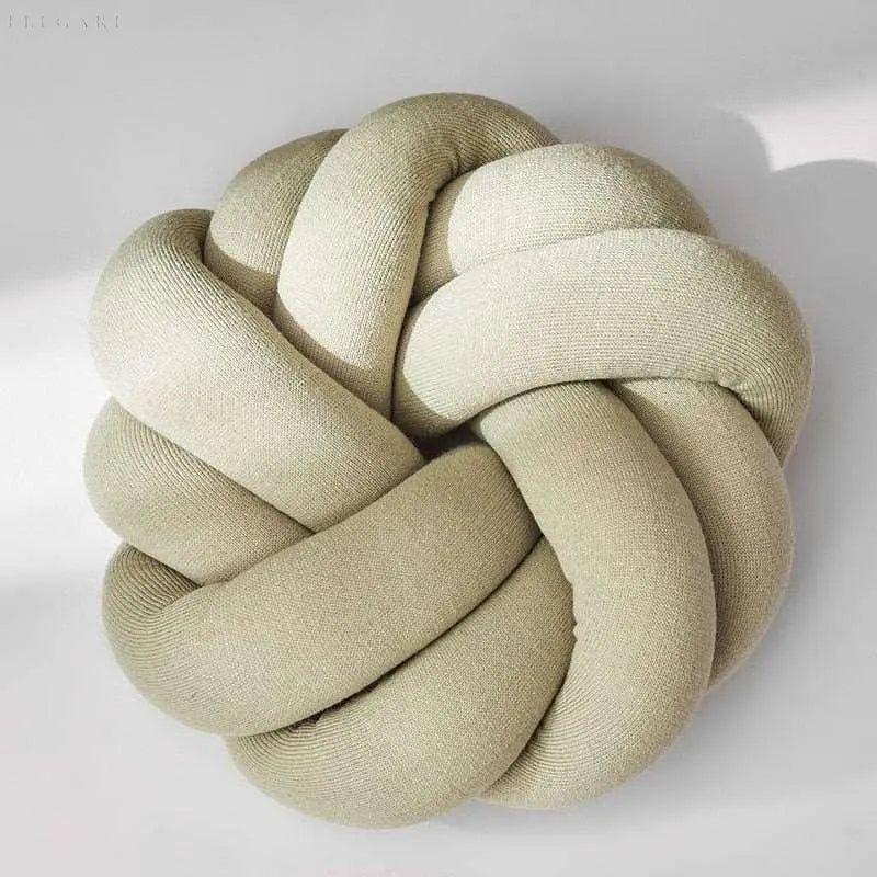 Hand Knotted Round Cushion Ergonomic Support Pillow Decorative Memory Foam Seat Cushion