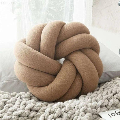 Hand Knotted Round Cushion Ergonomic Support Pillow Decorative Memory Foam Seat Cushion