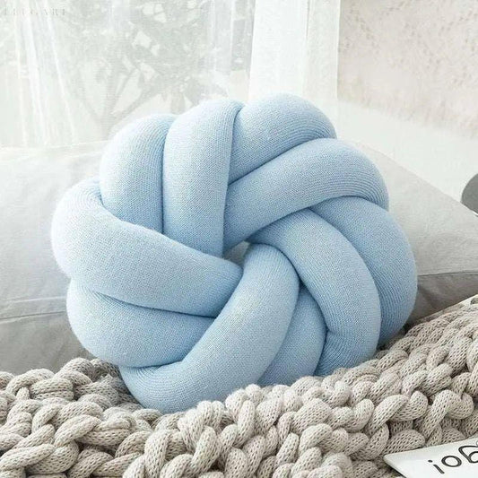 Hand Knotted Round Cushion Ergonomic Support Pillow Decorative Memory Foam Seat Cushion