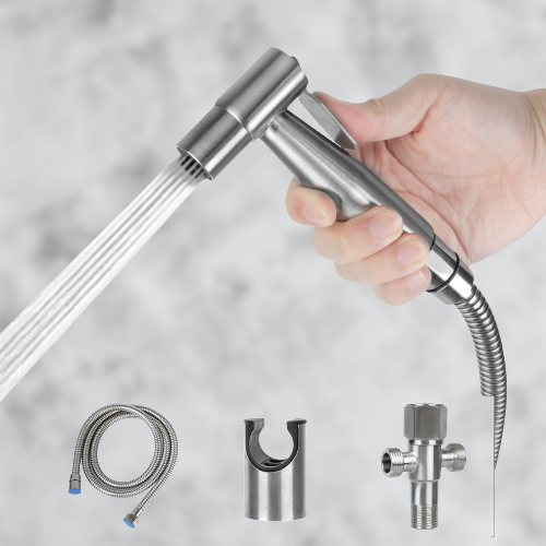 Handheld Bidet Spray Stainless Steel Adjustable Water Pressure Bathroom Hygiene Cleaner