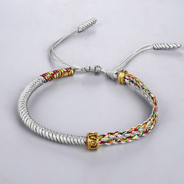 Handmade Buddhist Luck Bracelet Red String Spiritual Protection Vintage Adjustable Bracelet