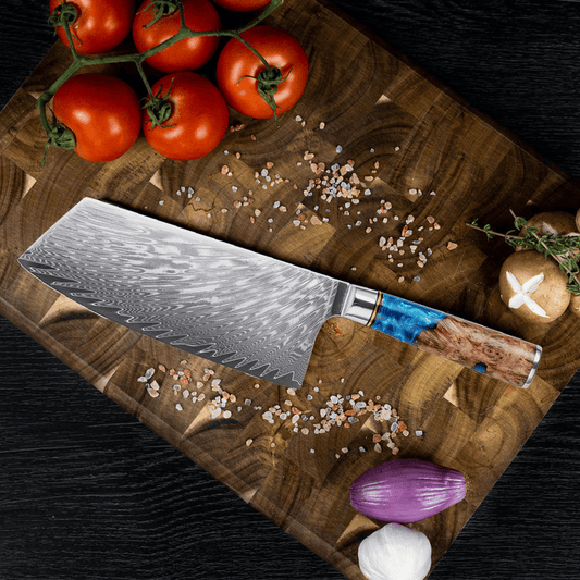 Handmade Damascus Full Tang Meat Cleaver Knife for Precision Cutting