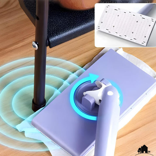Hands Free Floor Cleaning Mop with 360 Swivel Head Reusable Pad System