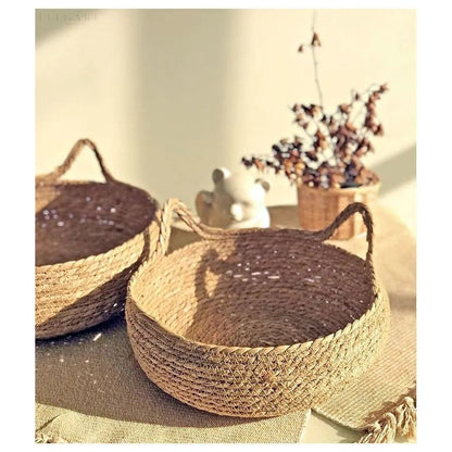 Handwoven Cat Basket With Plush Cushion For Comfortable Rest