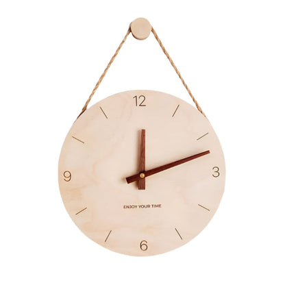 Hanging Rope Wall Clock Silent Quartz Minimalist Scandinavian Design