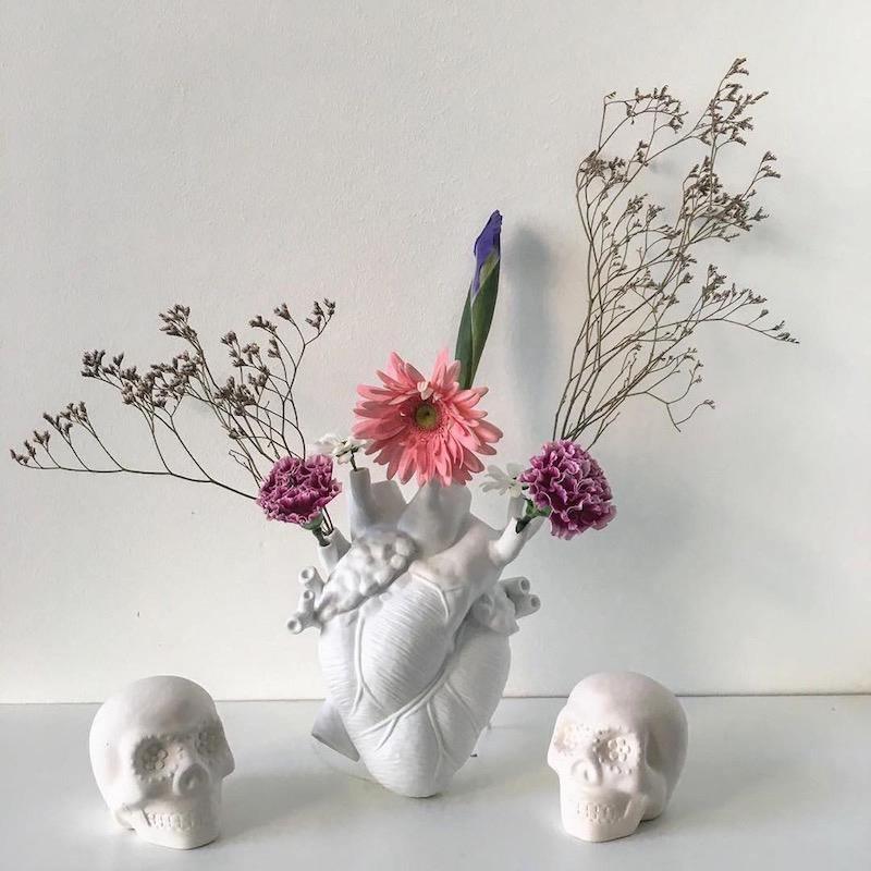 Heart Anatomy Vase Resin Decorative Sculpture Artistic Accent