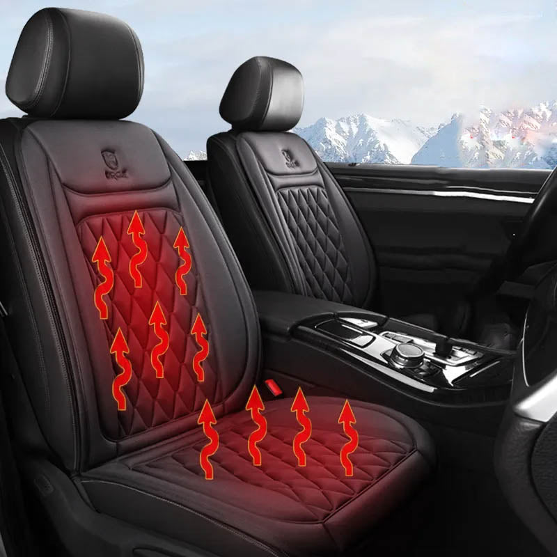 Heated Car Seat Cover 12V 24V Adjustable Warm Cushion
