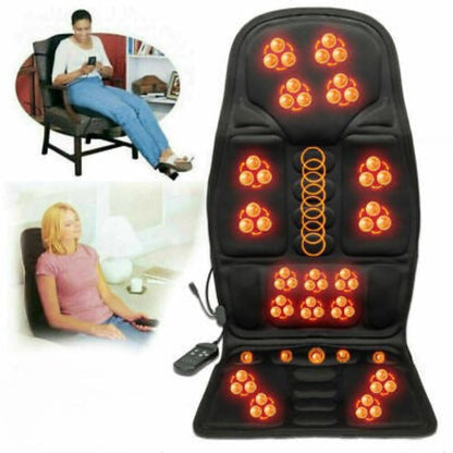 Heated Massage Seat Cushion Vibrating Therapy Chair Pad