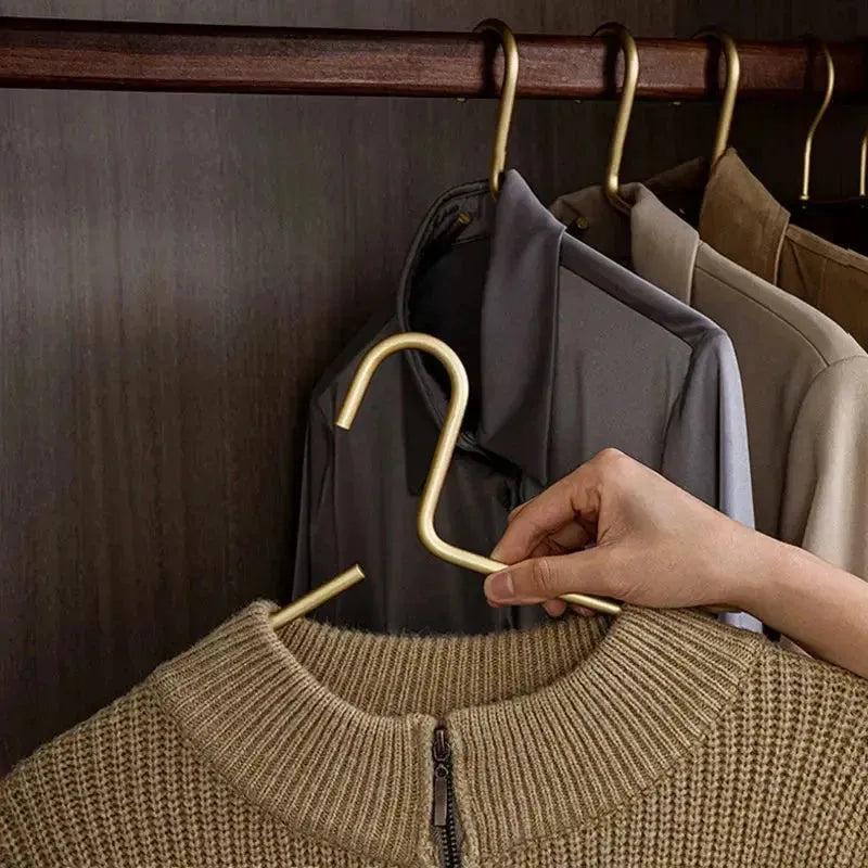 Heavy Duty Space Saving Clothes Hanger Organizer for Pants Sweaters and Shirts Matte Closet Storage Rack 5 Piece Set