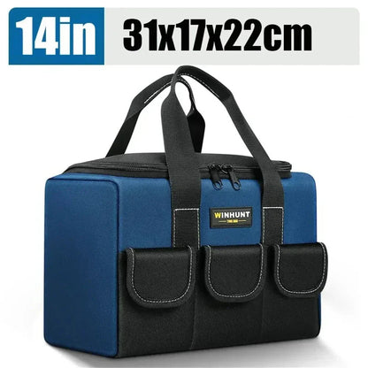 Heavy Duty Waterproof Tool Organizer Bag Multi Pocket Tool Storage with Adjustable Shoulder Strap