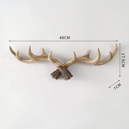 Hookler Vintage Antler Wall Hook – Retro Coat Rack for Entryway & Hallway