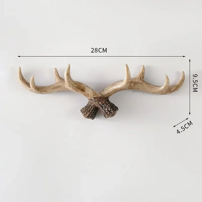 Hookler Vintage Antler Wall Hook – Retro Coat Rack for Entryway & Hallway