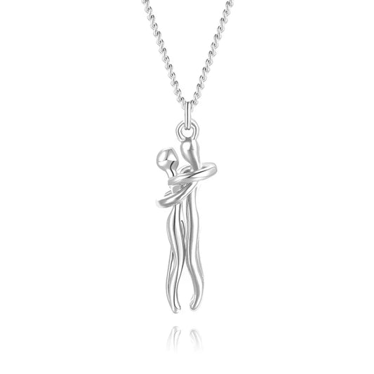 Hug Necklace Symbol Of Love Connection Affection Jewelry Gift
