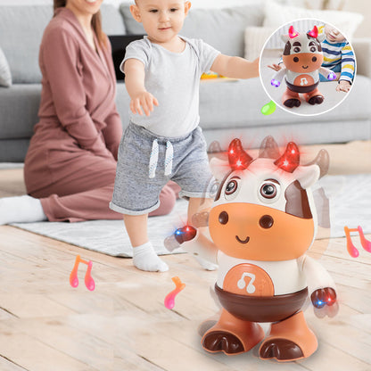 Interactive Cow Toy with Lights and Music Educational Toy for Kids