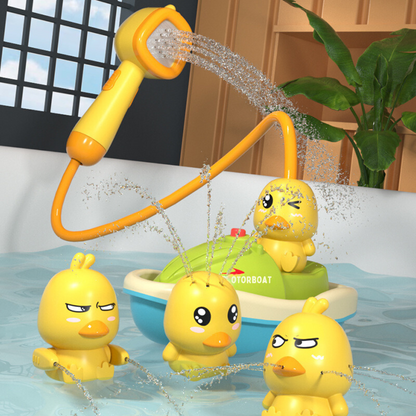 Interactive Shower Head Bath Toy Set for Toddlers with Water Spray and Splash Play