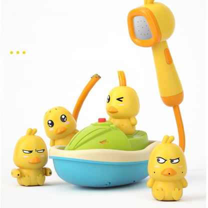 Interactive Shower Head Bath Toy Set for Toddlers with Water Spray and Splash Play