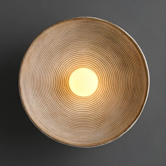 Japanese Wabi-Sabi Wall Lamp ZenGlow Disc Round LED